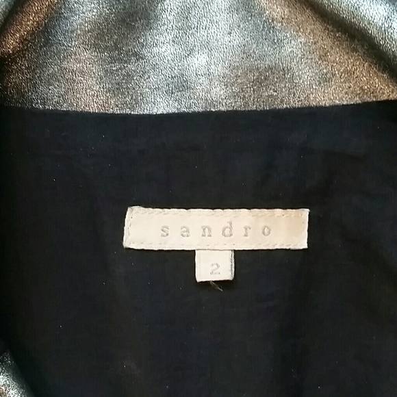 Sandro leather jacket sz 2 - Picture 3 of 5